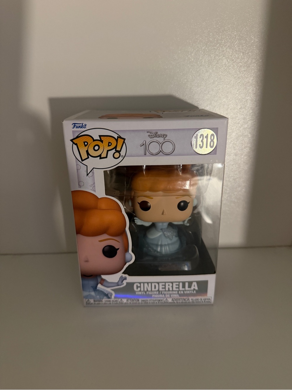 Funko Cinderella Vinyl Figure with Light Blue Dress and Orange Hair
